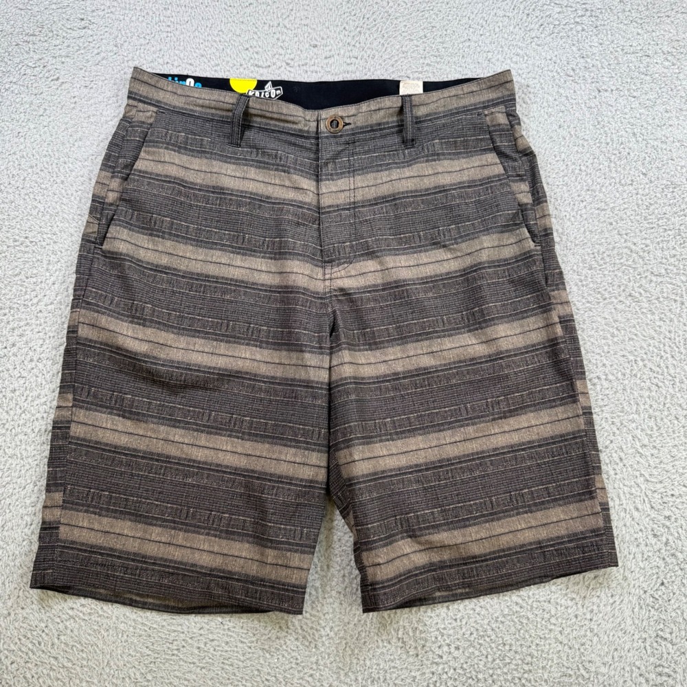 Volcom Frickin V4S H2chinos Hybrid Shorts Mens 33 Brown Striped